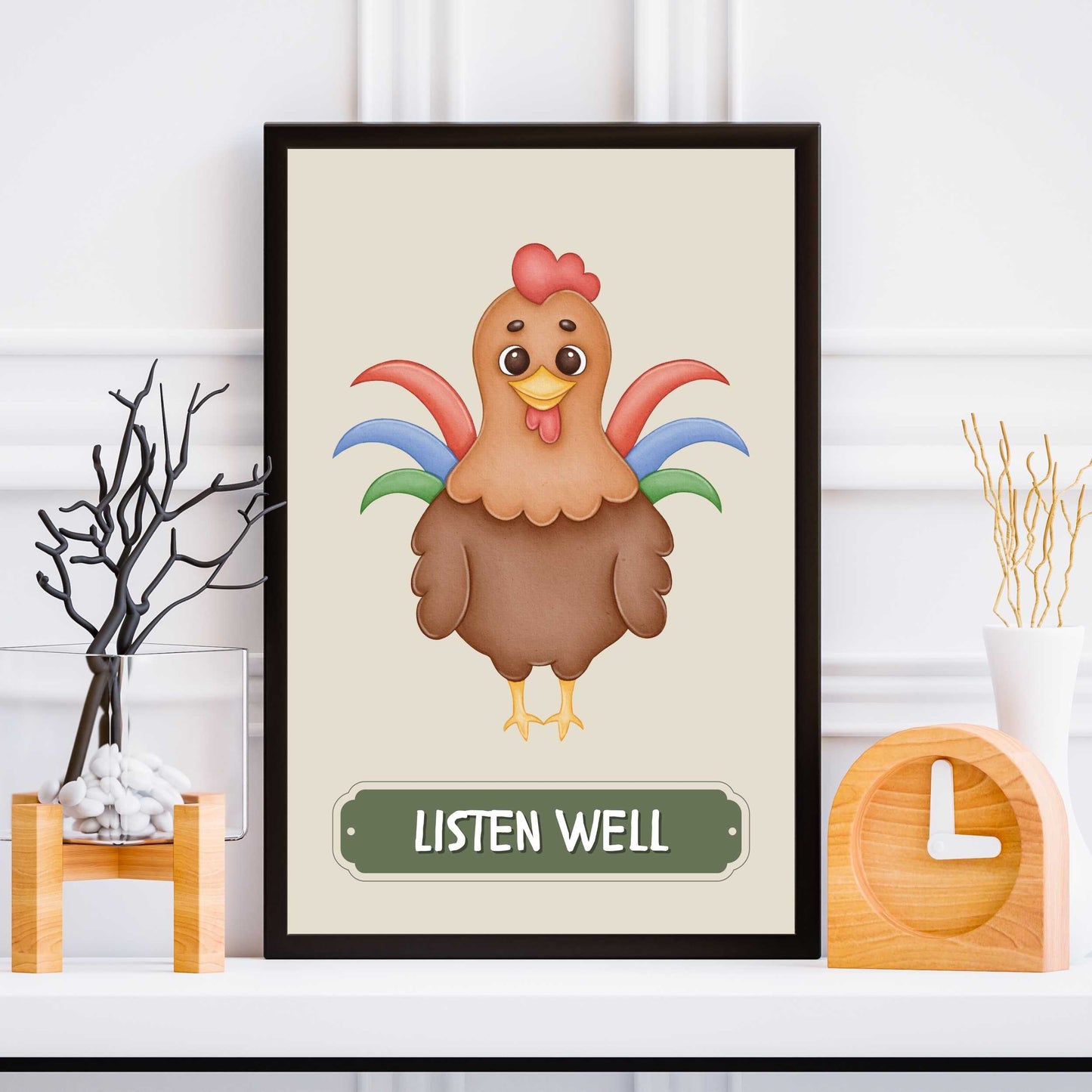 Listen Well Chicken Poster | S01