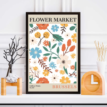 Brussels Flower Market Poster | S02