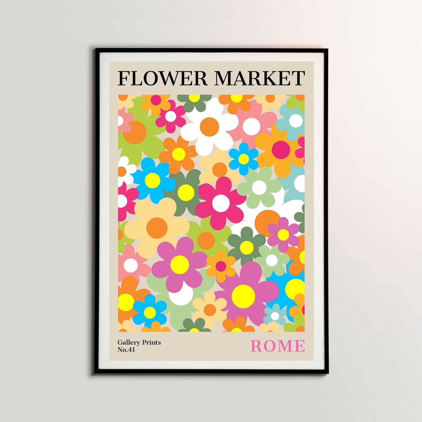 Rome Flower Market Poster | S01