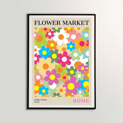 Rome Flower Market Poster | S01