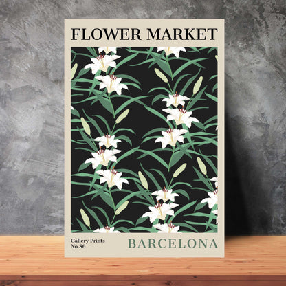 Barcelona Flower Market Poster | S02