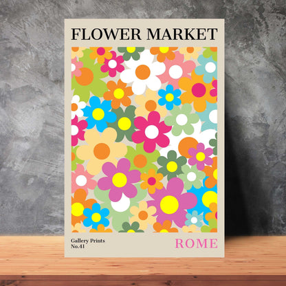 Rome Flower Market Poster | S01