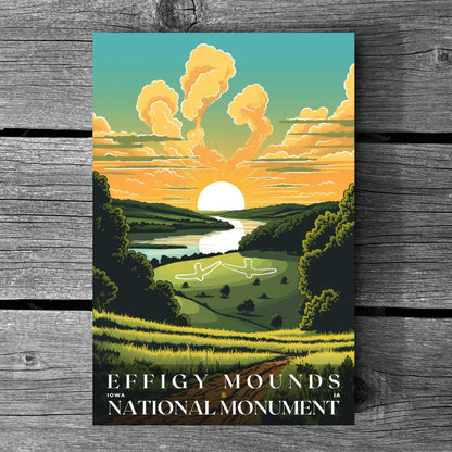 Effigy Mounds National Monument Poster | US Travel | S01