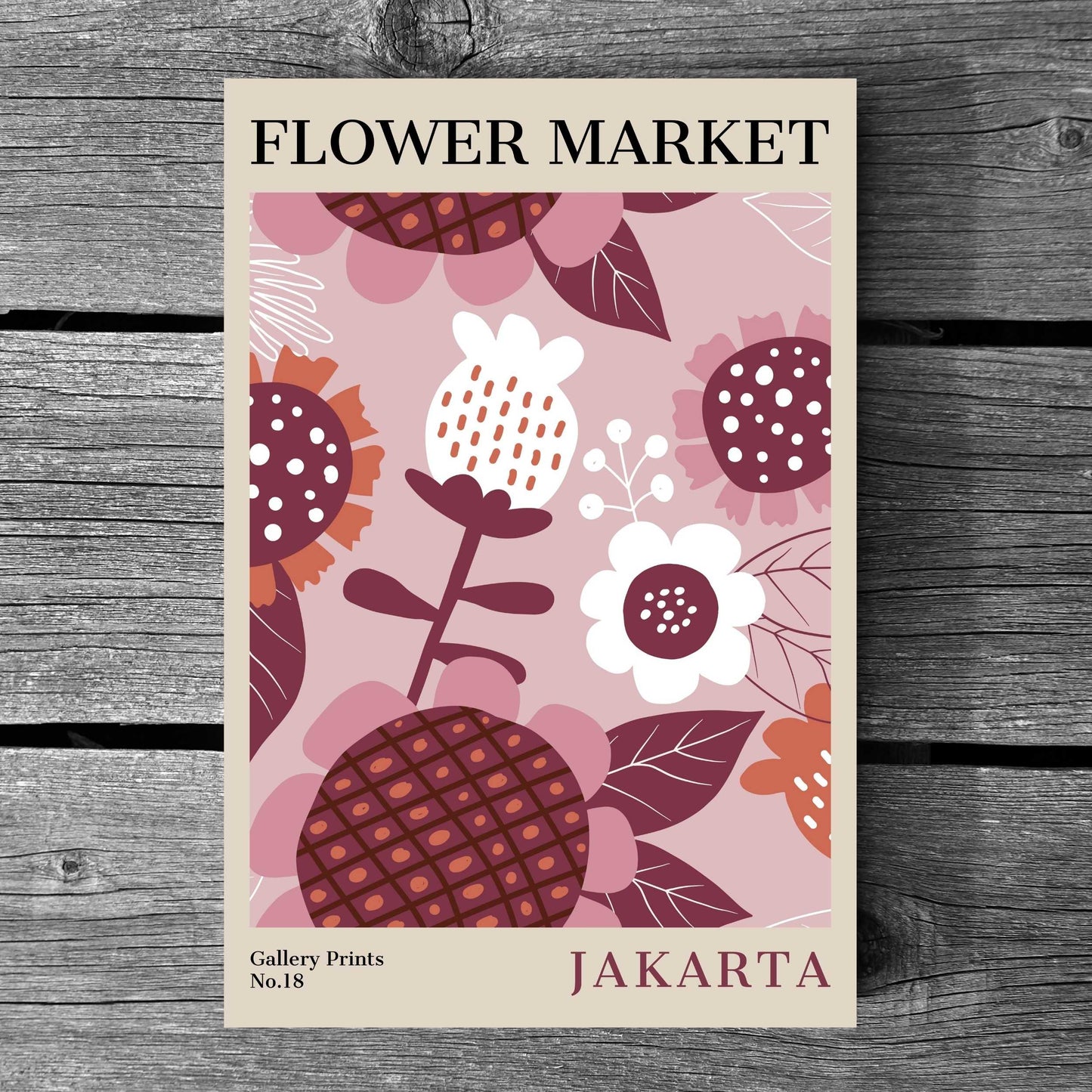 Jakarta Flower Market Poster | S01