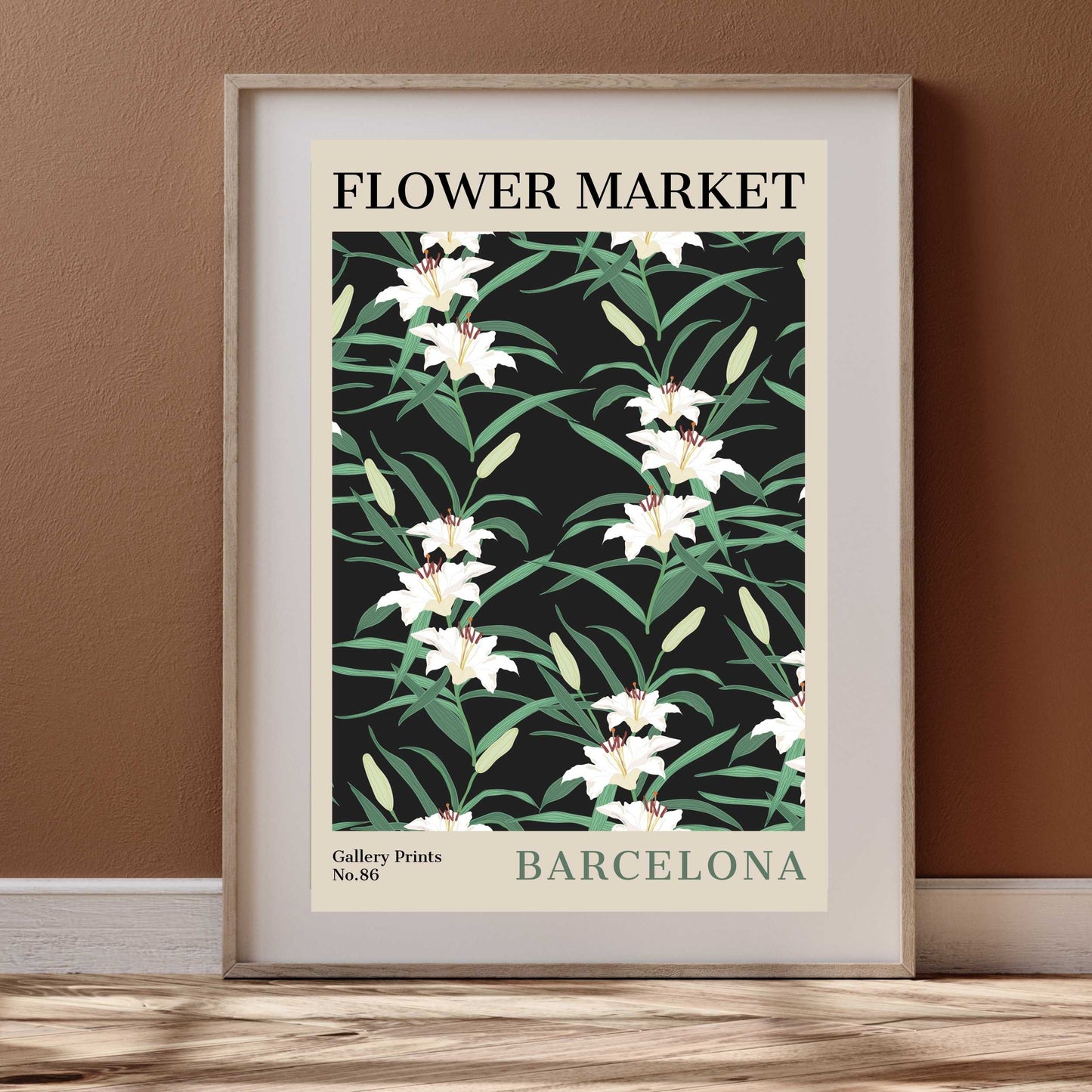 Barcelona Flower Market Poster | S02