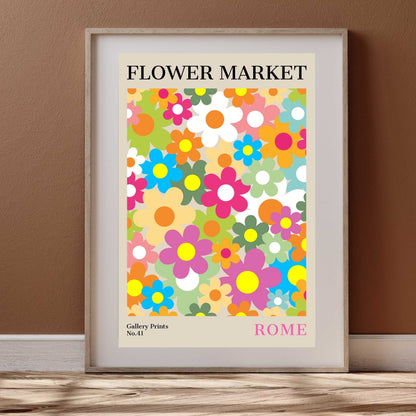 Rome Flower Market Poster | S01