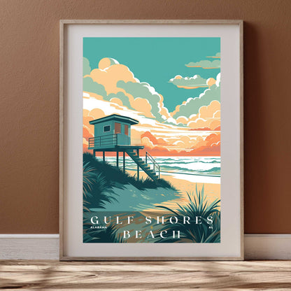 Gulf Shores Beach Poster | US Travel | S01