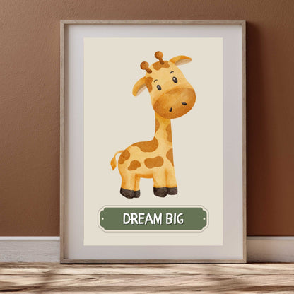 Dream Big Giraffe Poster | S01