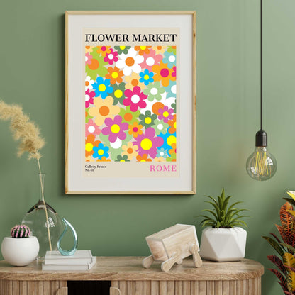 Rome Flower Market Poster | S01