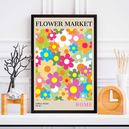 Rome Flower Market Poster | S01