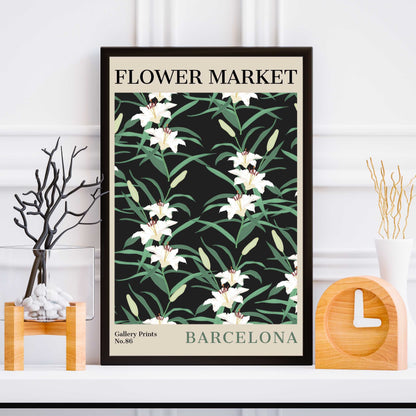 Barcelona Flower Market Poster | S02