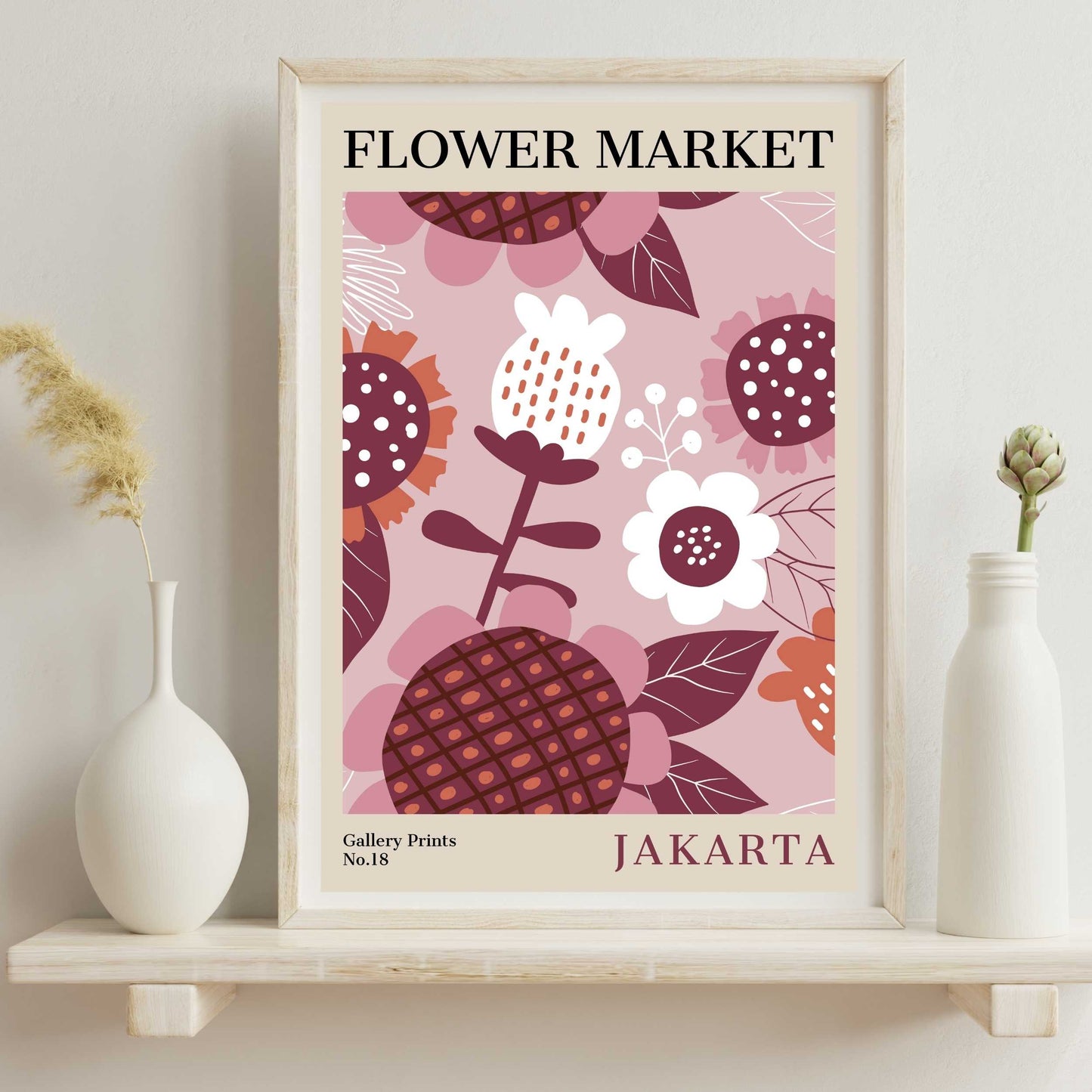 Jakarta Flower Market Poster | S01