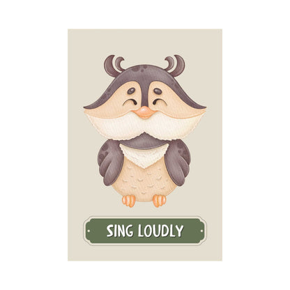 Sing Loudly Owl Poster | S01