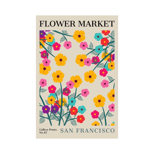 San Francisco Flower Market Poster | S01