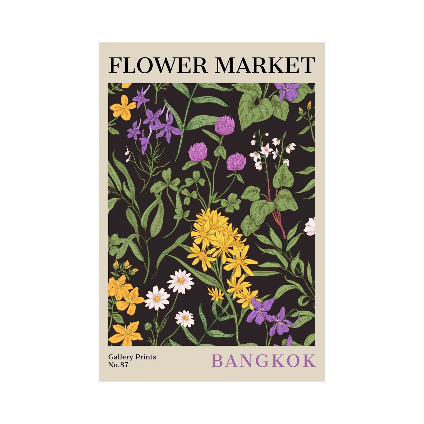 Bangkok Flower Market Poster | S02