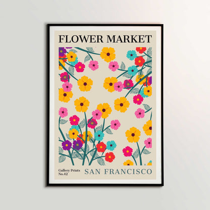 San Francisco Flower Market Poster | S01