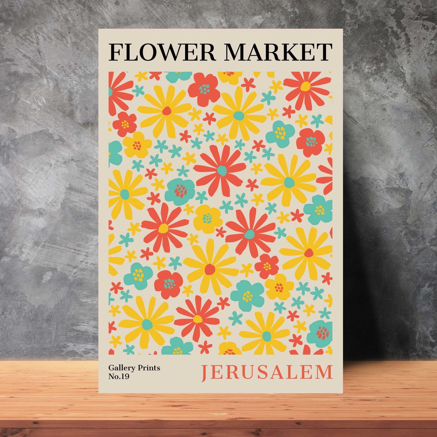 Jerusalem Flower Market Poster | S01