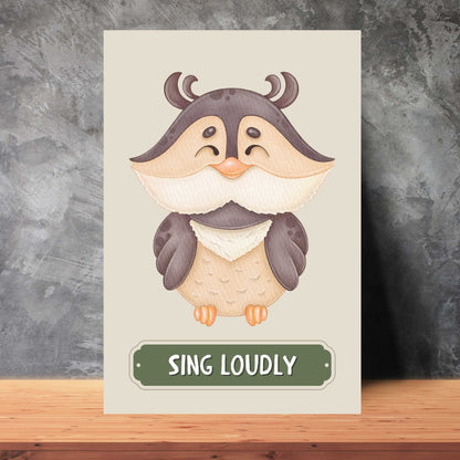 Sing Loudly Owl Poster | S01