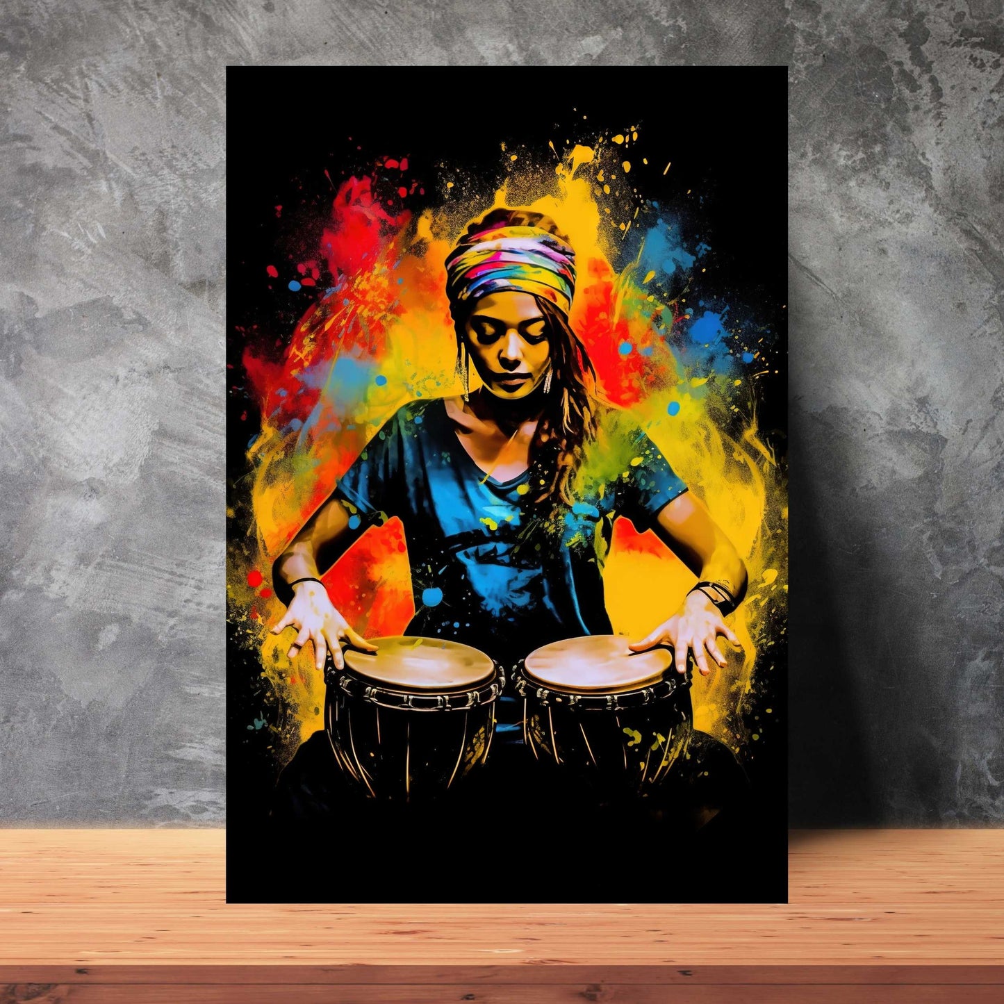 Female Hand Drummer Poster | S01