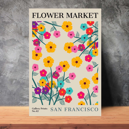 San Francisco Flower Market Poster | S01