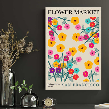 San Francisco Flower Market Poster | S01