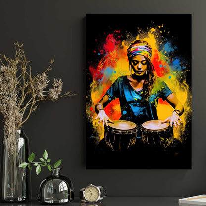 Female Hand Drummer Poster | S01