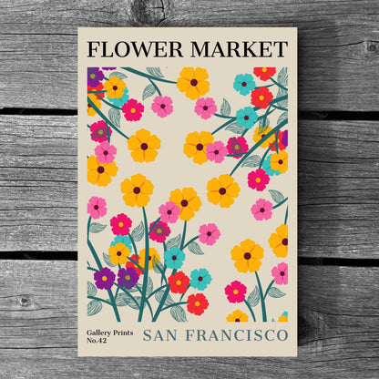 San Francisco Flower Market Poster | S01