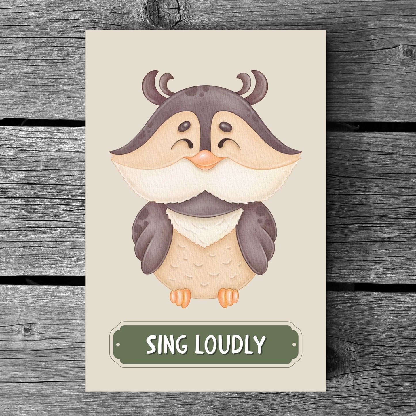 Sing Loudly Owl Poster | S01