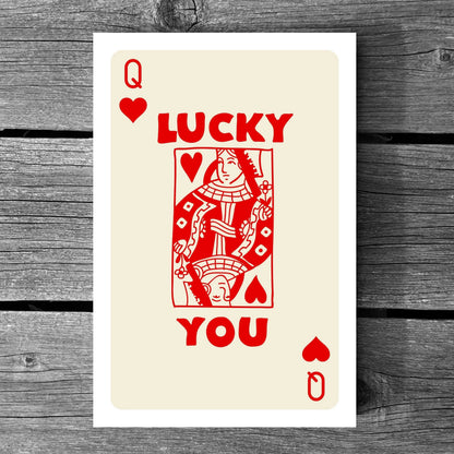 Lucky You Queen of Hearts Poster