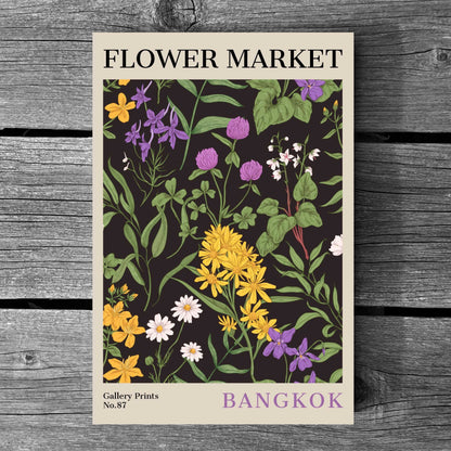 Bangkok Flower Market Poster | S02