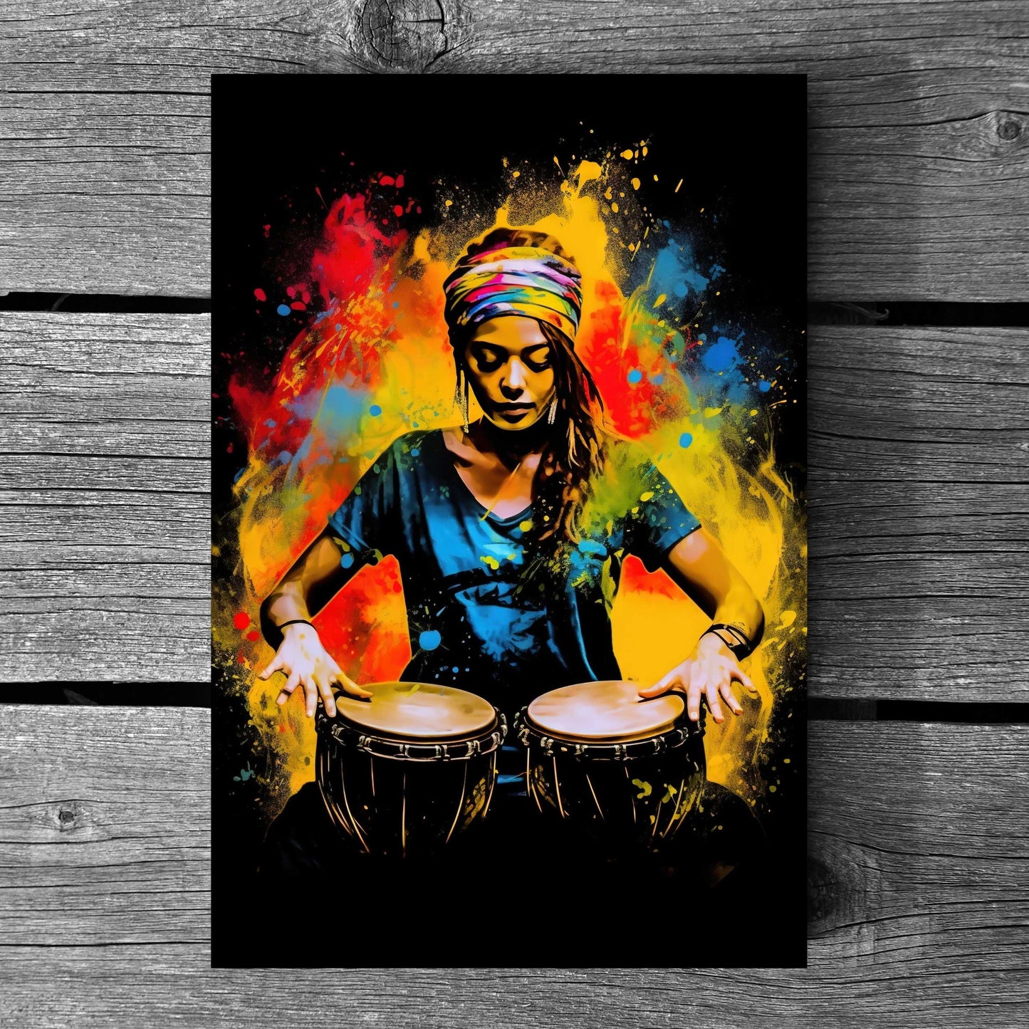 Female Hand Drummer Poster | S01