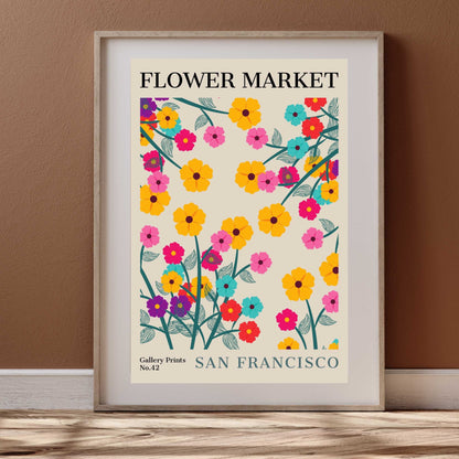 San Francisco Flower Market Poster | S01