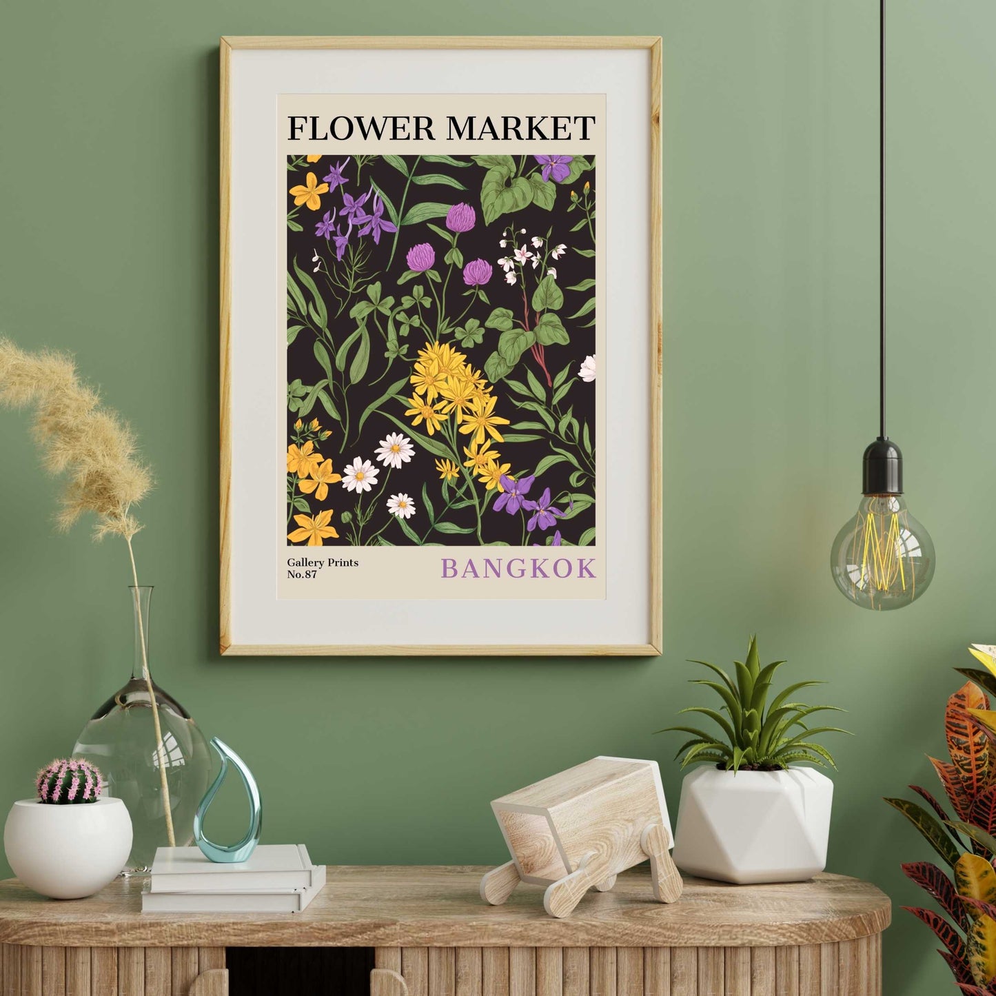 Bangkok Flower Market Poster | S02