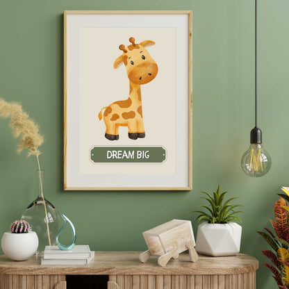 Dream Big Giraffe Poster | S01