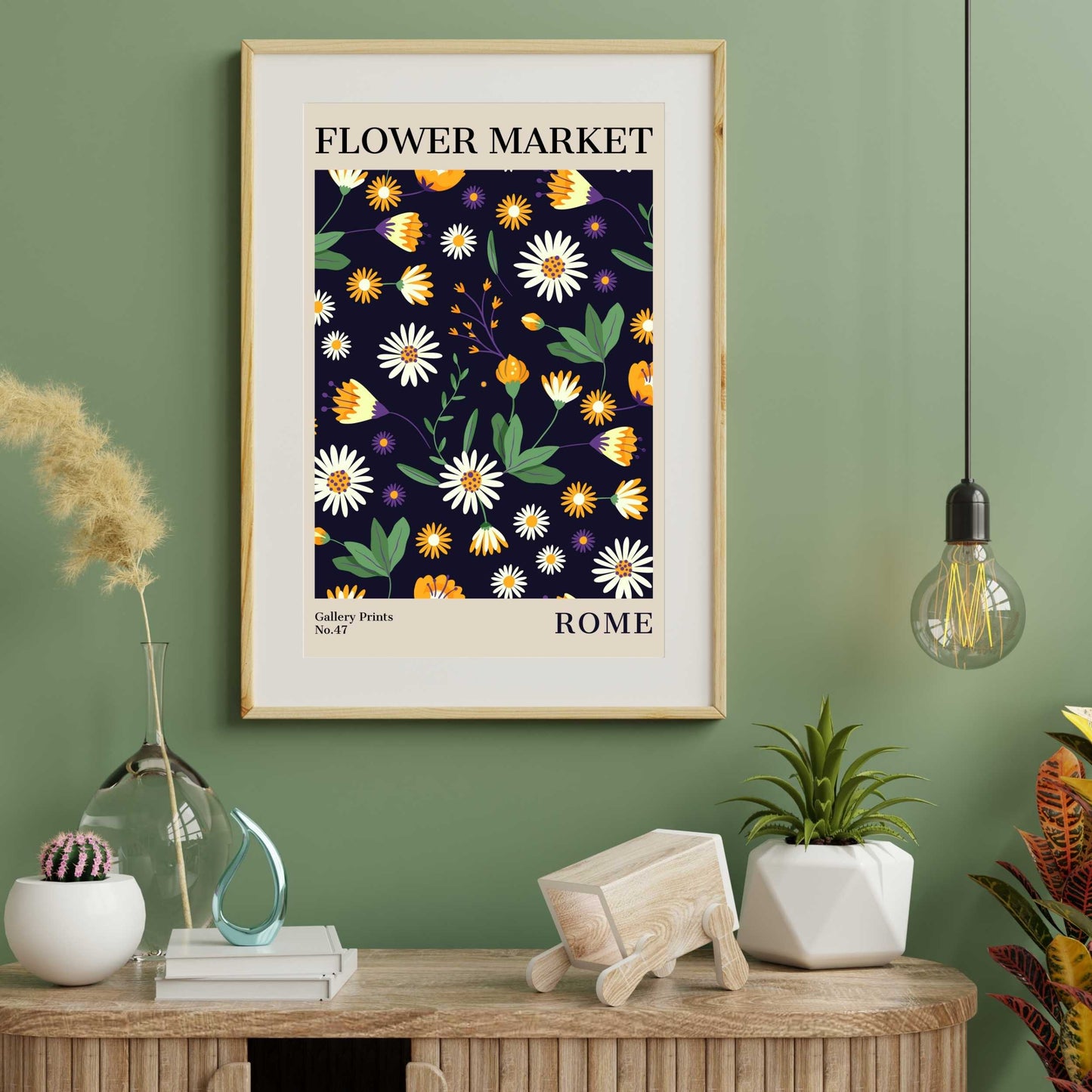 Rome Flower Market Poster | S02