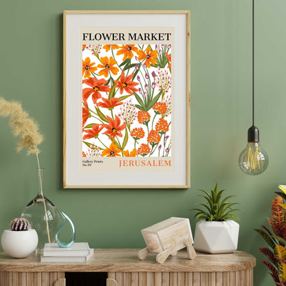 Jerusalem Flower Market Poster | S02