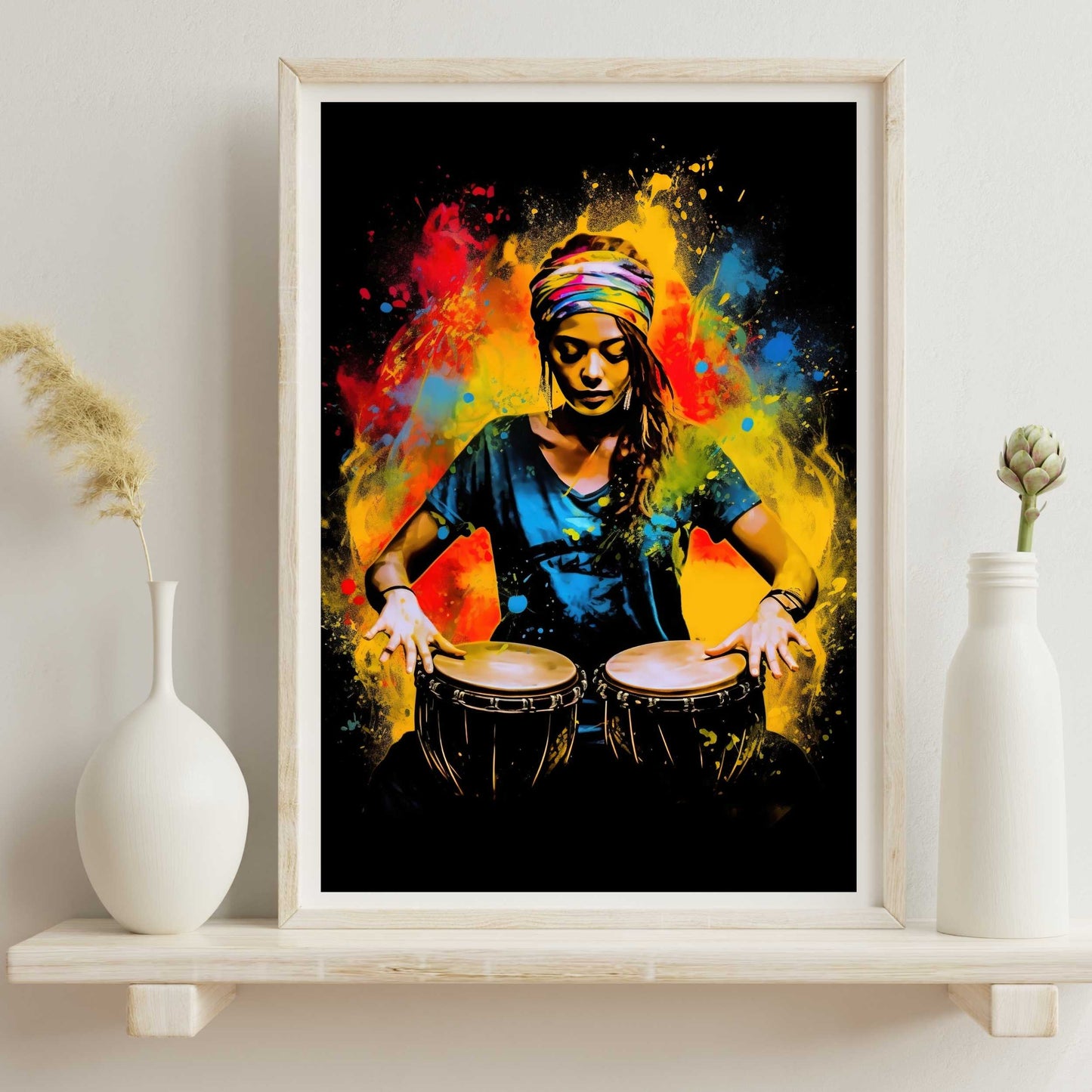 Female Hand Drummer Poster | S01