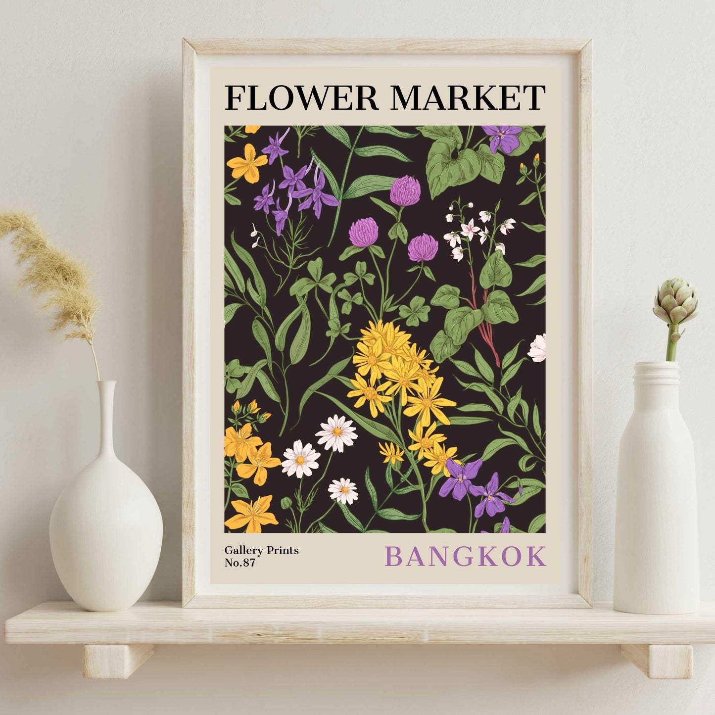 Bangkok Flower Market Poster | S02