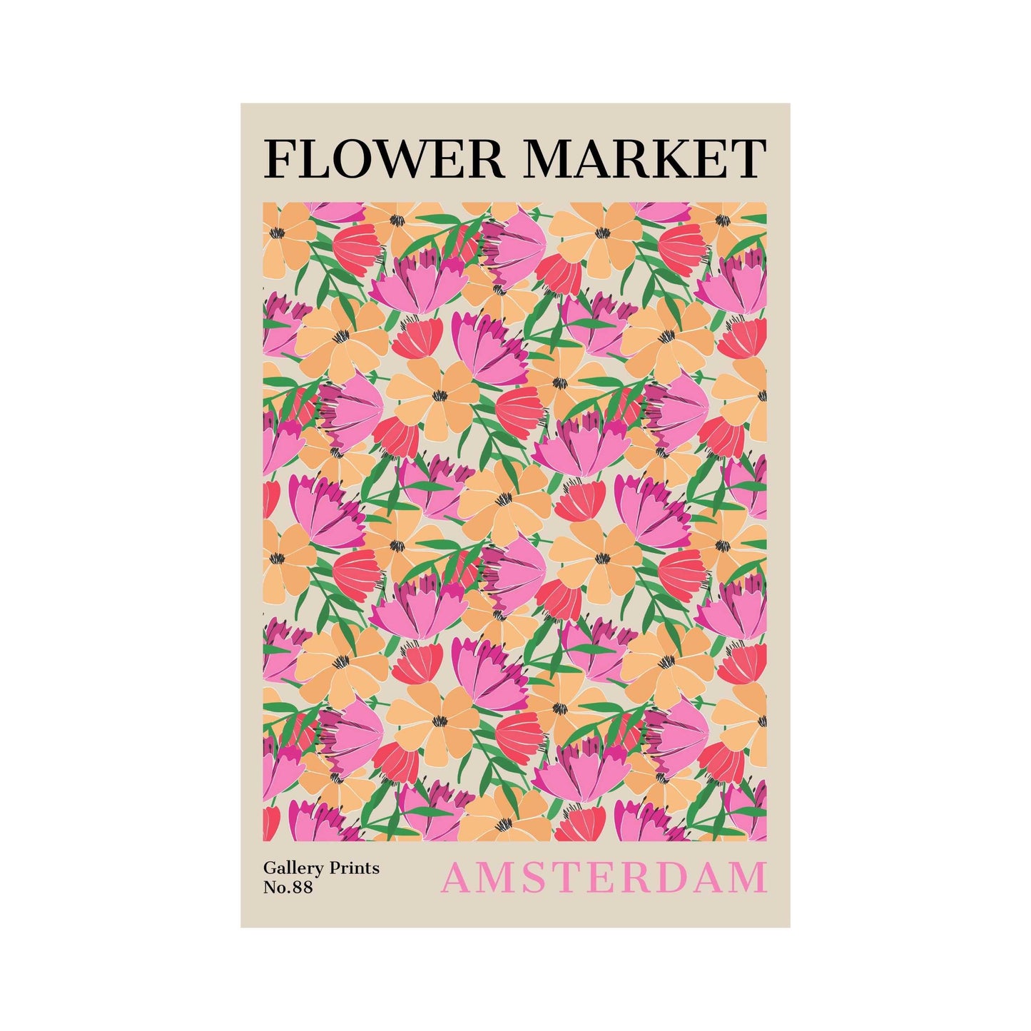 Amsterdam Flower Market Poster | S02