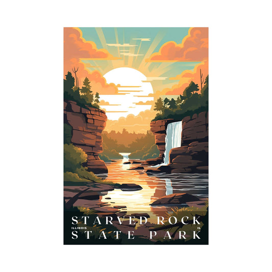 Starved Rock State Park Poster | US Travel | S01