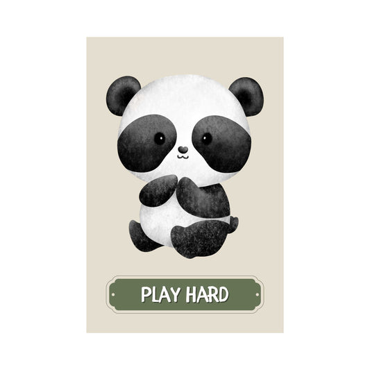 Play Hard Panda Poster | S01
