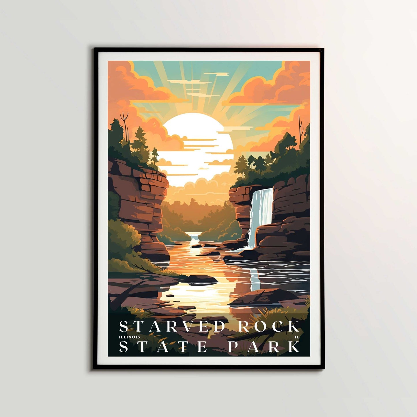 Starved Rock State Park Poster | US Travel | S01