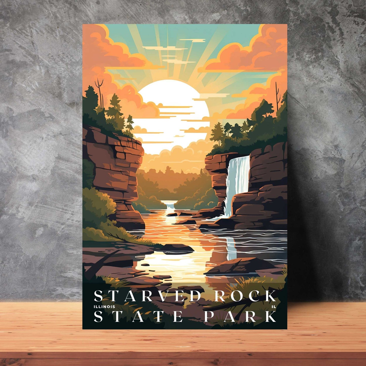 Starved Rock State Park Poster | US Travel | S01