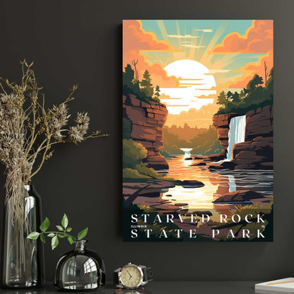 Starved Rock State Park Poster | US Travel | S01