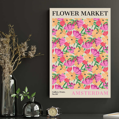 Amsterdam Flower Market Poster | S02