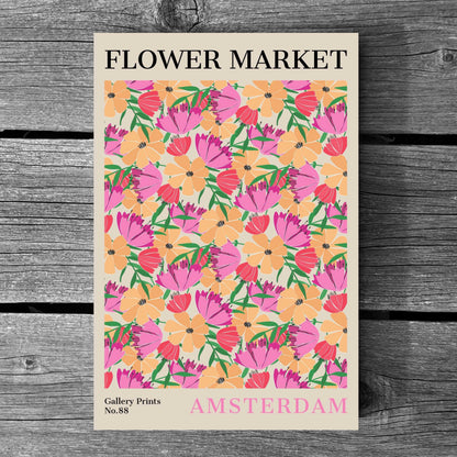 Amsterdam Flower Market Poster | S02