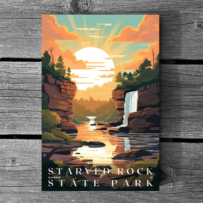 Starved Rock State Park Poster | US Travel | S01