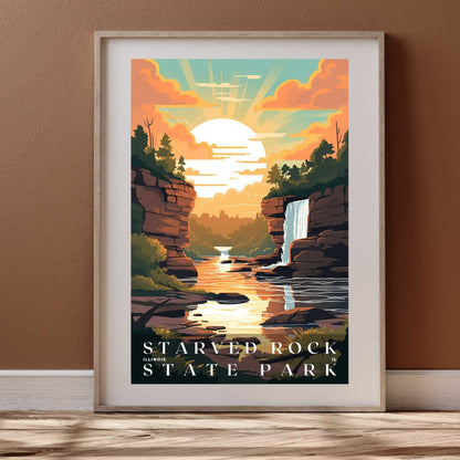 Starved Rock State Park Poster | US Travel | S01