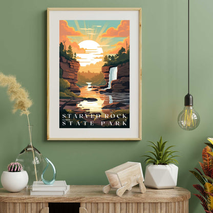 Starved Rock State Park Poster | US Travel | S01