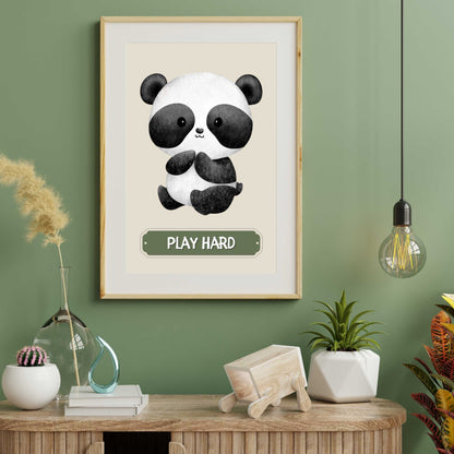 Play Hard Panda Poster | S01